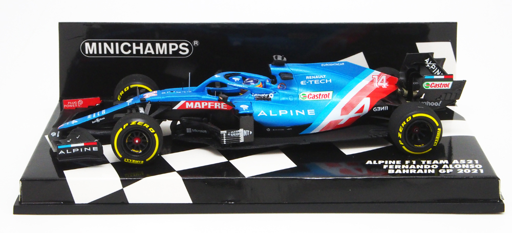ミニチャンプス 1/43 アルピーヌ F1 チーム A521 2021年 バーレーンGP フェルナンド アロンソ画像