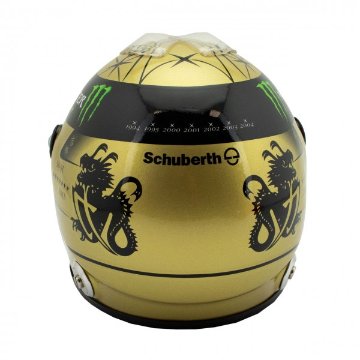 シューベルト 1/2スケール ミハエル シューマッハ 2011年 メルセデス AMG ペトロナス スパフランコルシャン仕様 ゴールド ヘルメット画像