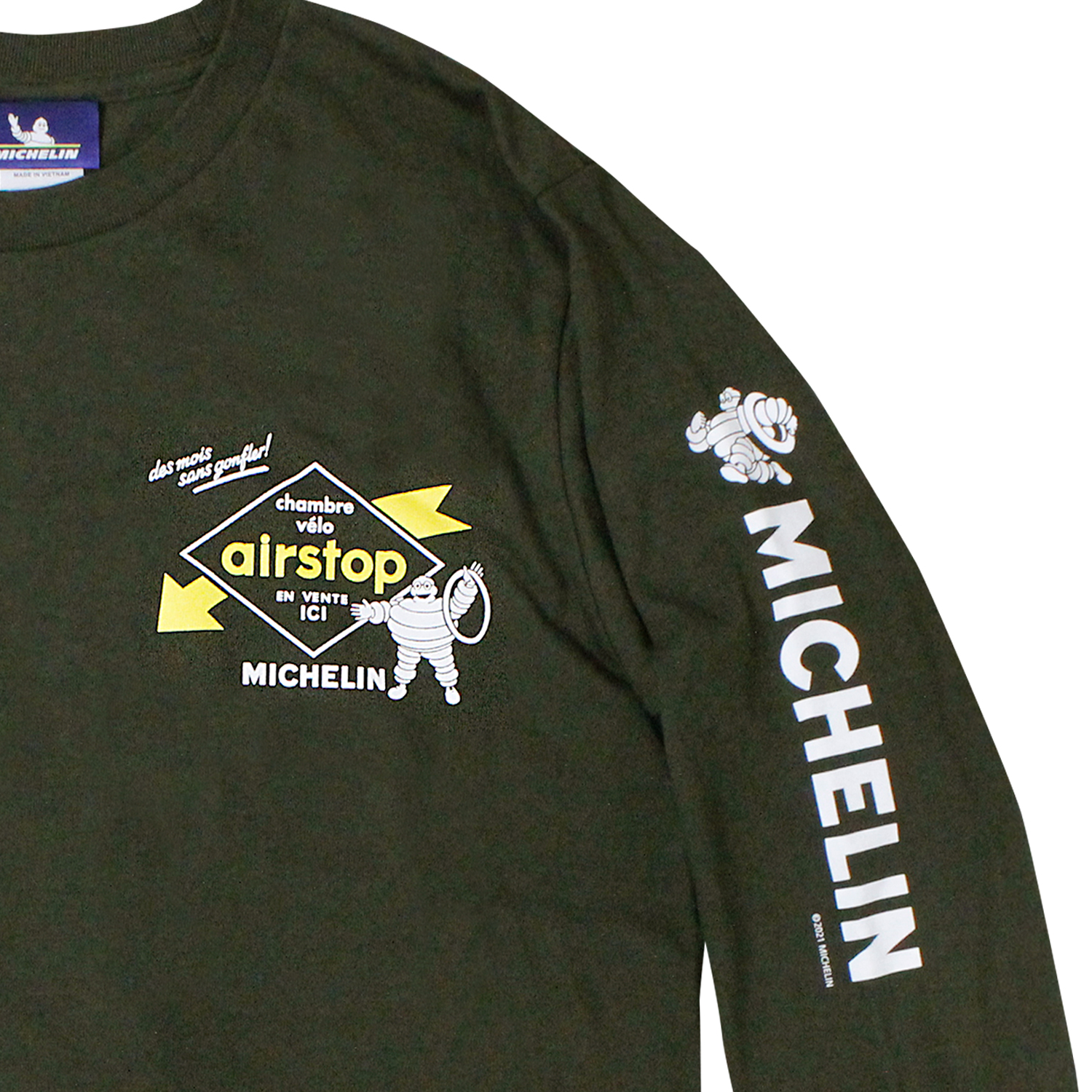 ミシュラン Michelin AirStop ロングスリーブ Tシャツ / オリーブ画像