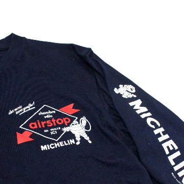 ミシュラン Michelin AirStop ロングスリーブ Tシャツ / ネイビー画像