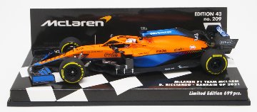 ミニチャンプス 1/43 マクラーレン F1 チーム MCL35M バーレーンGP 2021年 ダニエル リカルド 537214303画像