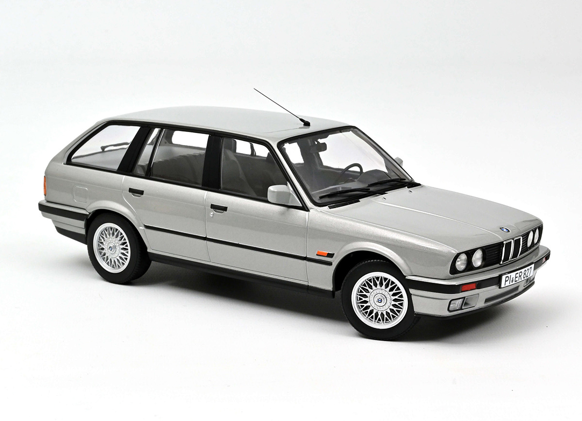 ノレブ 1/18 BMW 325i ツーリング 1991年 シルバー モデルカー画像