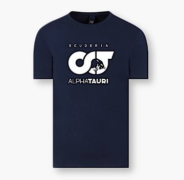 【キッズ】 スクーデリア アルファタウリ ホンダ チーム ロゴ Tシャツ / ネイビー画像