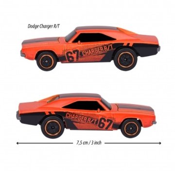 マジョレット 1/64 レーシング ダッジ チャージャー R/T オレンジ ミニカー / コレクターズカード付画像