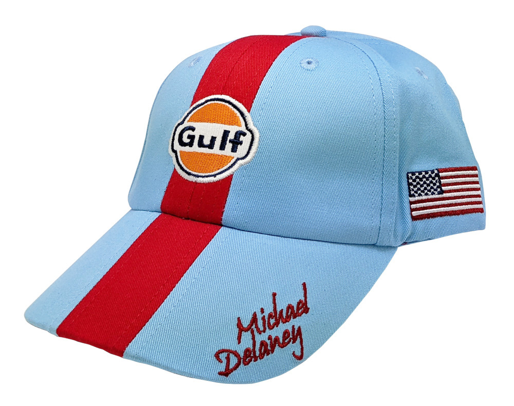 ガルフ Gulf M.DELANEY モータースポーツ ベースボール キャップ / ガルフブルー画像