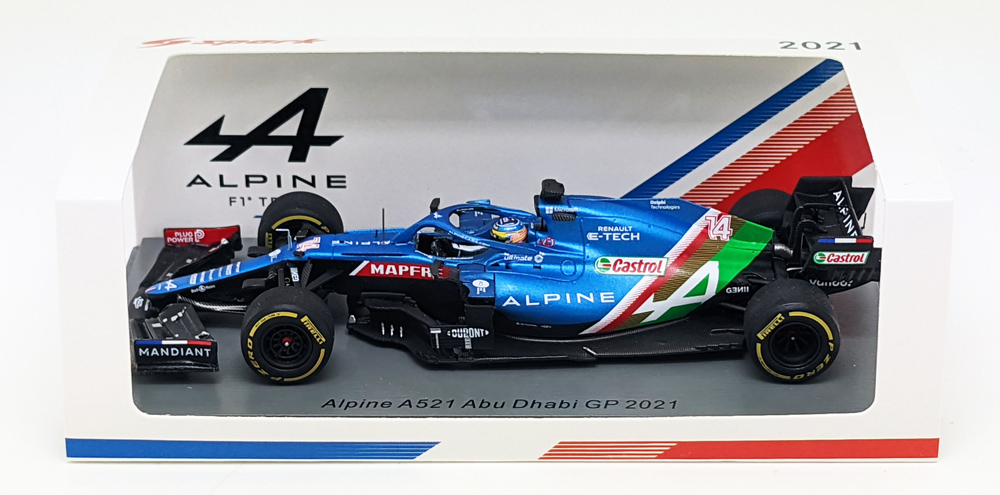 スパーク 1/43 アルピーヌ F1 チーム A521 フェルナンド アロンソ 2021年 アブダビGP画像