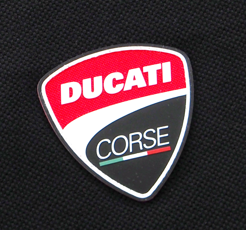 ドゥカティ DUCATI ストライプ ポロシャツ / ブラック画像