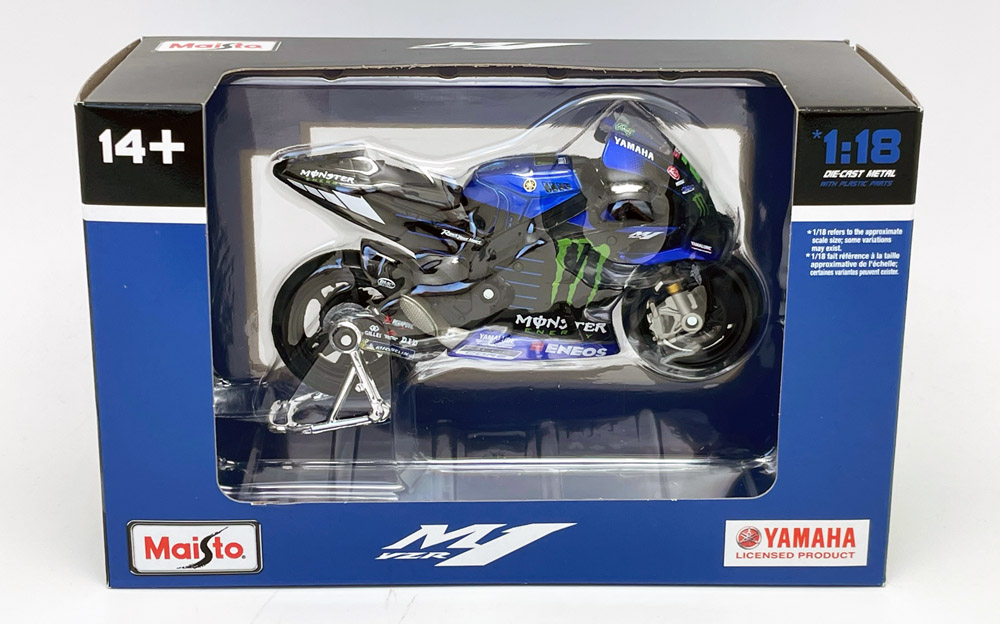 マイスト 1/18 モンスター エナジー ヤマハYamaha YZR-M1 #21 フランコ モルビデリ 2021年 MotoGP ミニチュア バイク画像