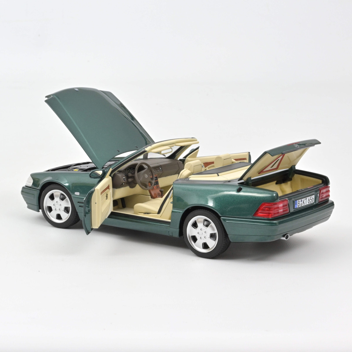 ノレブ 1/18 メルセデス ベンツ SL 500 1999年 モデルカー / メタリック グリーン画像