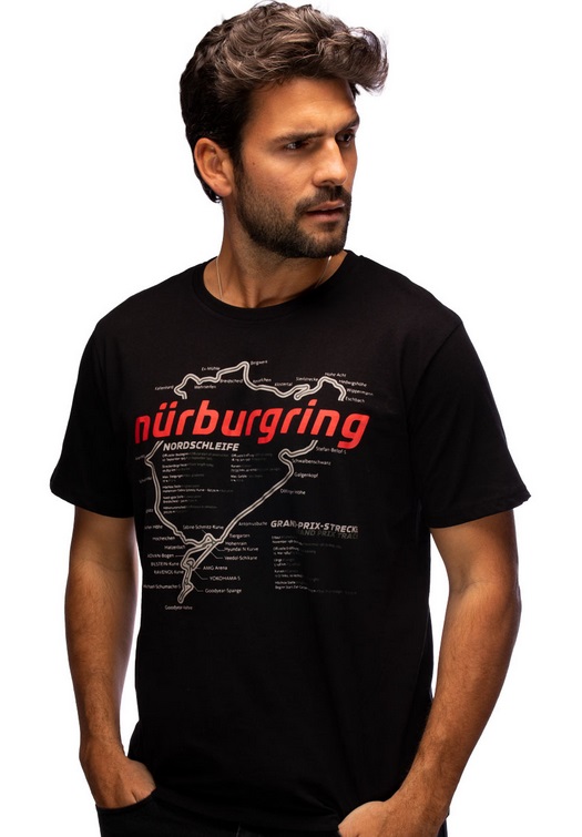 ニュルブルクリンク レース トラック Tシャツ / ブラック画像