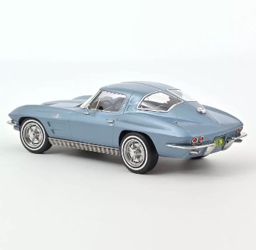 ノレブ 1/18 シボレー コルベット スティング レイ 1963年 モデルカー / メタリック ライト ブルー画像