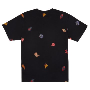 DC SHOES × MARVEL デッドプール コラボ オールオーバー ポケット Tシャツ / ブラック画像