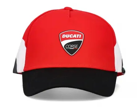ドゥカティ DUCATI CORSE ロゴ バッチ ベースボール キャップ レッド/ホワイト/ブラック画像