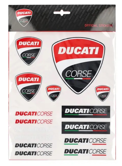 ランキングや新製品 DUCATI CORSE ドゥカティ ステッカー 2枚セット ブラック