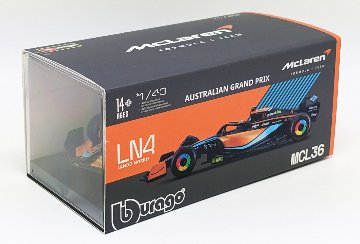 ケース付き ブラゴ 1/43 スケール マクラーレン MCL36 #4 ランド ノリス 2022 オーストラリアGP画像