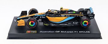 ケース付き ブラゴ 1/43 スケール マクラーレン MCL36 #4 ランド ノリス 2022 オーストラリアGP画像