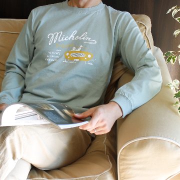 ミシュラン Michelin Drive ロングスリーブ Tシャツ / スモーキー グリーン画像