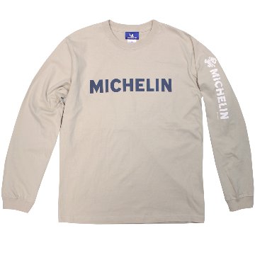 ミシュラン Michelin ロゴ ロングスリーブ Tシャツ / サンド ベージュ画像