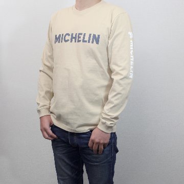 ミシュラン Michelin ロゴ ロングスリーブ Tシャツ / サンド ベージュ画像