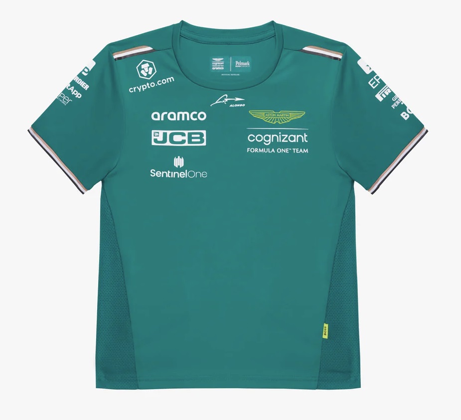【キッズ】 2023 アストンマーチン アラムコ コグニザント F1 チーム フェルナンド アロンソ Tシャツ画像