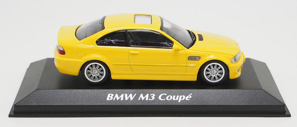 ミニチャンプス 1/43 BMW M3 (E46) クーペ 2001 モデルカー / イエロー画像
