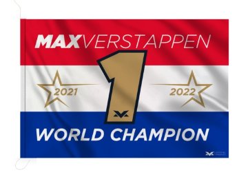 2022 マックス フェルスタッペン #1 ワールド チャンピオン フラッグ画像