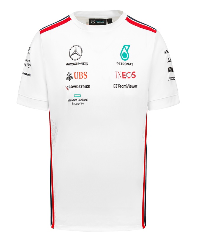 2023 メルセデス AMG ペトロナス チーム Tシャツ / ホワイト画像