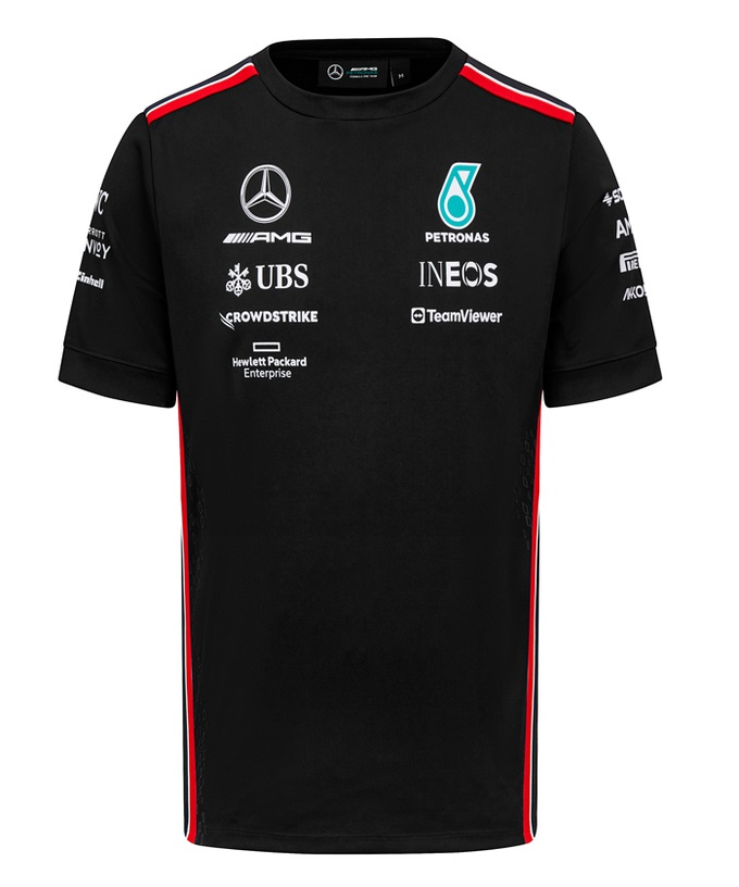 2023 メルセデス AMG ペトロナス チーム Tシャツ / ブラック画像