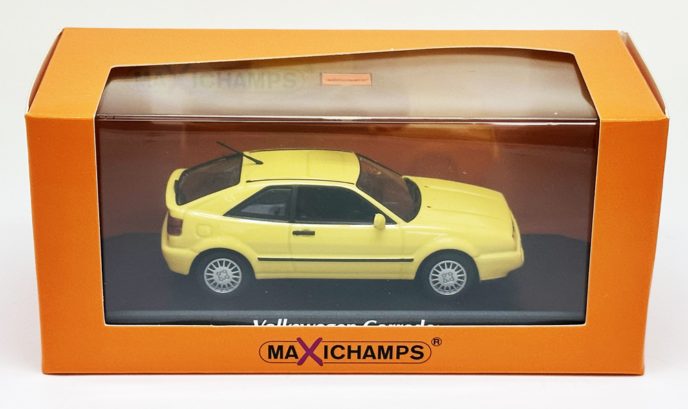 マキシチャンプス 1/43 フォルクスワーゲン VW コラード G60 1990年 モデルカー イエロー｜CLUB WINNERS