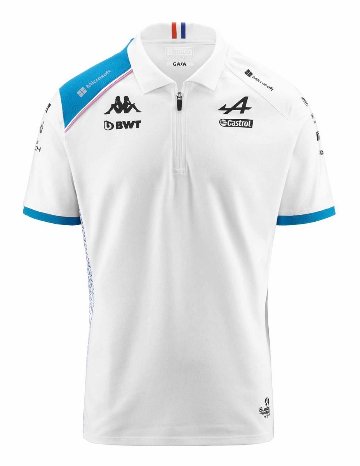 2023 アルピーヌ F1 チーム ポロシャツ スリムフィット / ホワイト画像