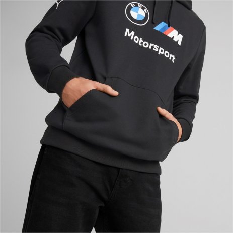 PUMA BMW エッセンシャル プルオーバー フーディー Mストライプ / ブラック画像