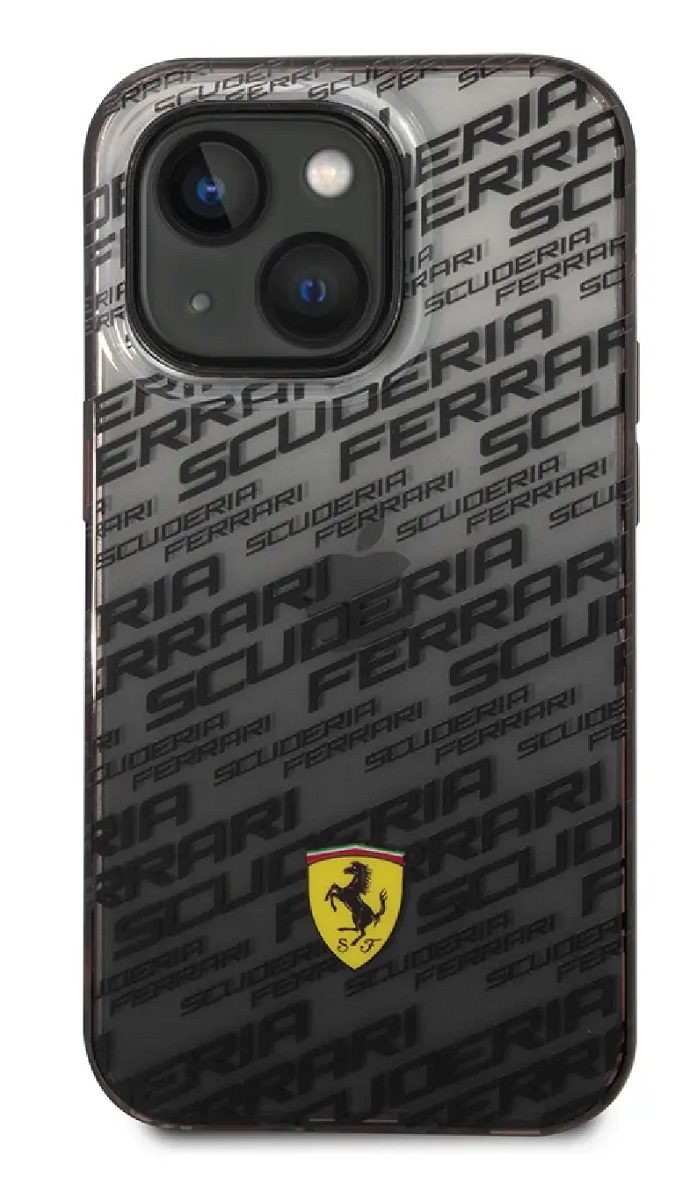 【 iPhone 14 用 】 フェラーリ TPU オールオーバー ケース ブラック画像