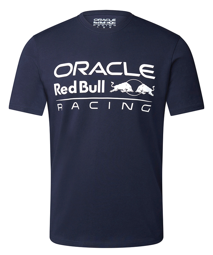 オラクル レッドブル レーシング チーム CORE ラージ フロント ロゴ Tシャツ / ネイビー画像