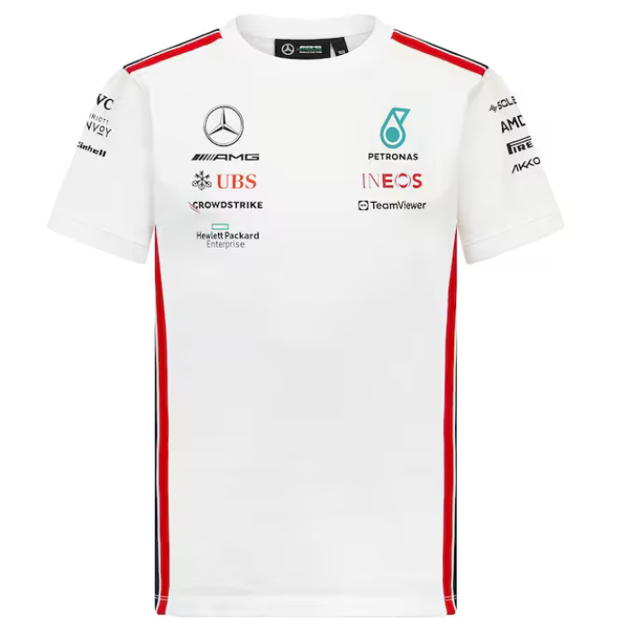 【キッズ用】 2023 メルセデス AMG ペトロナス チーム Tシャツ / ホワイト画像