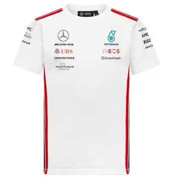 【キッズ用】 2023 メルセデス AMG ペトロナス チーム Tシャツ / ホワイト画像