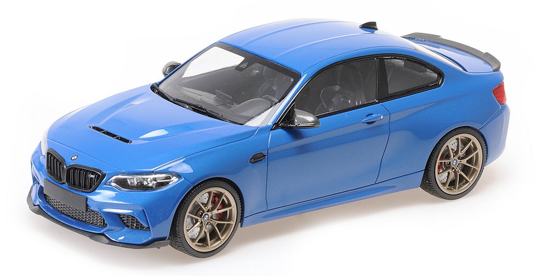ミニチャンプス 1/18 BMW M2 CS 2020 モデルカー / ブルー メタリック & ゴールド ホイール画像