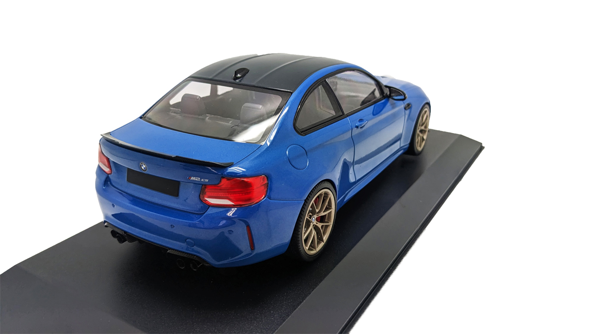 ミニチャンプス 1/18 BMW M2 CS 2020 モデルカー / ブルー メタリック & ゴールド ホイール画像