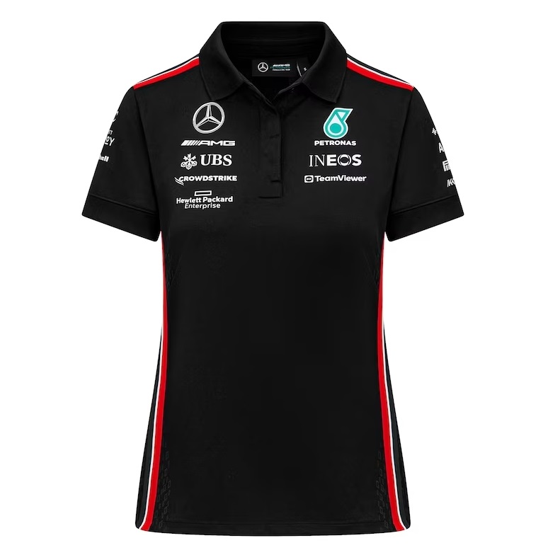 【レディース】 2023 メルセデス AMG ペトロナス F1 チーム ポロシャツ / ブラック画像