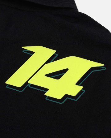 kimoa アロンソ × アストンマーチン F1 ライフスタイル ポロシャツ / ブラック画像