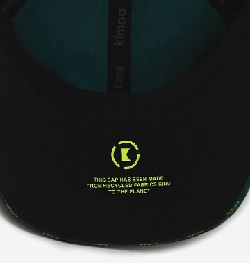 kimoa アロンソ × アストンマーチン F1 ライフスタイル ベースボール キャップ / グリーン ブラック画像