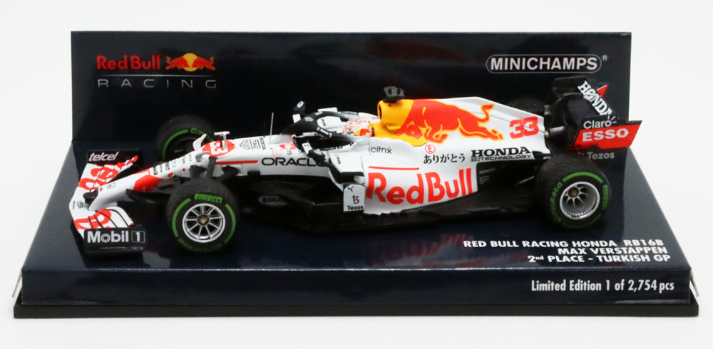 最新の激安ミニチャンプス 1/43 レッド ブル レーシング ホンダ RB16B #33 F1 ワールドチャンピオン 2021 マックス・フェルスタッペン 特注品 レーシングカー