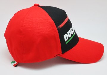 DUCATI ドゥカティ コルセ チーム ロゴ ベースボール キャップ レッド / ブラック画像