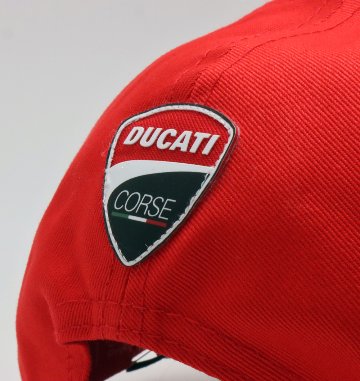 DUCATI ドゥカティ コルセ チーム ロゴ ベースボール キャップ レッド / ブラック画像