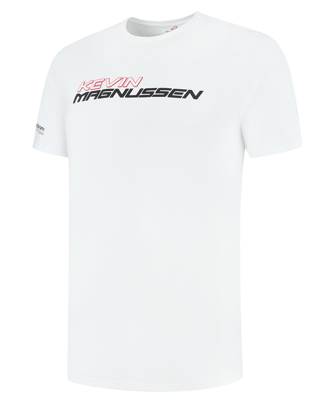 2023 マネーグラム ハース HAAS F1 チーム ケビン マグヌッセン #20 Tシャツ / ホワイト画像