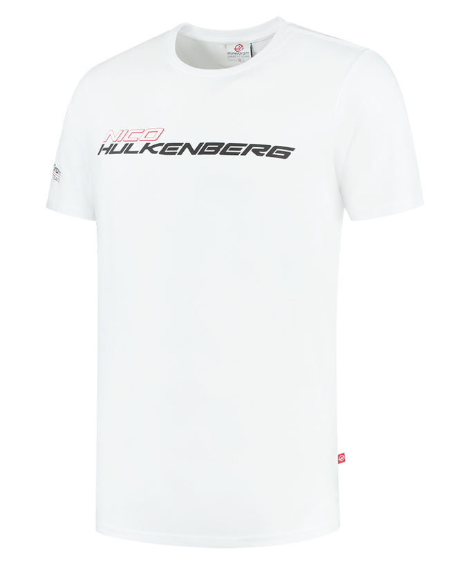 2023 マネーグラム ハース HAAS F1 チーム ニコ ヒュルケンベルグ #27 Tシャツ / ホワイト画像