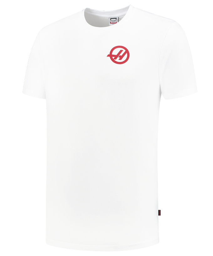 2023 マネーグラム ハース HAAS F1 チーム ロゴ Tシャツ / ホワイト画像