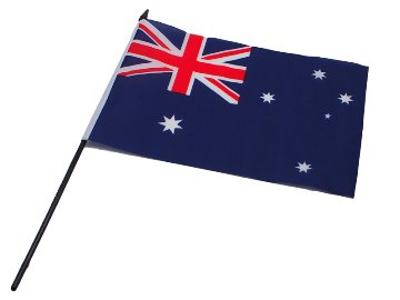 応援用 ハンディーフラッグ オーストラリア国旗 15x22.5cm画像