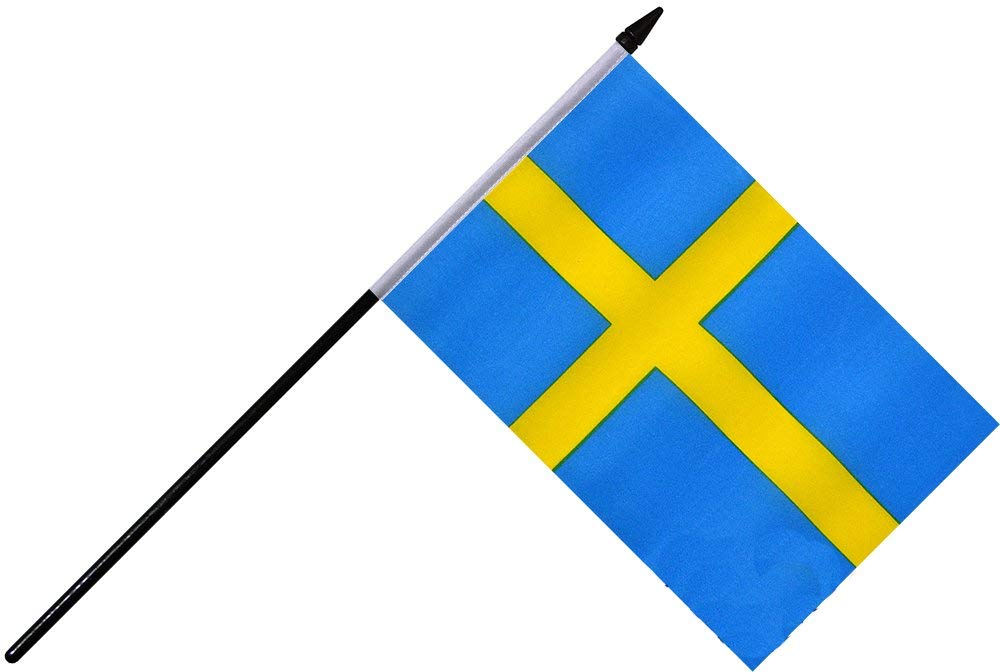 応援用 ハンディーフラッグ スウェーデン国旗 15x22.5cm画像