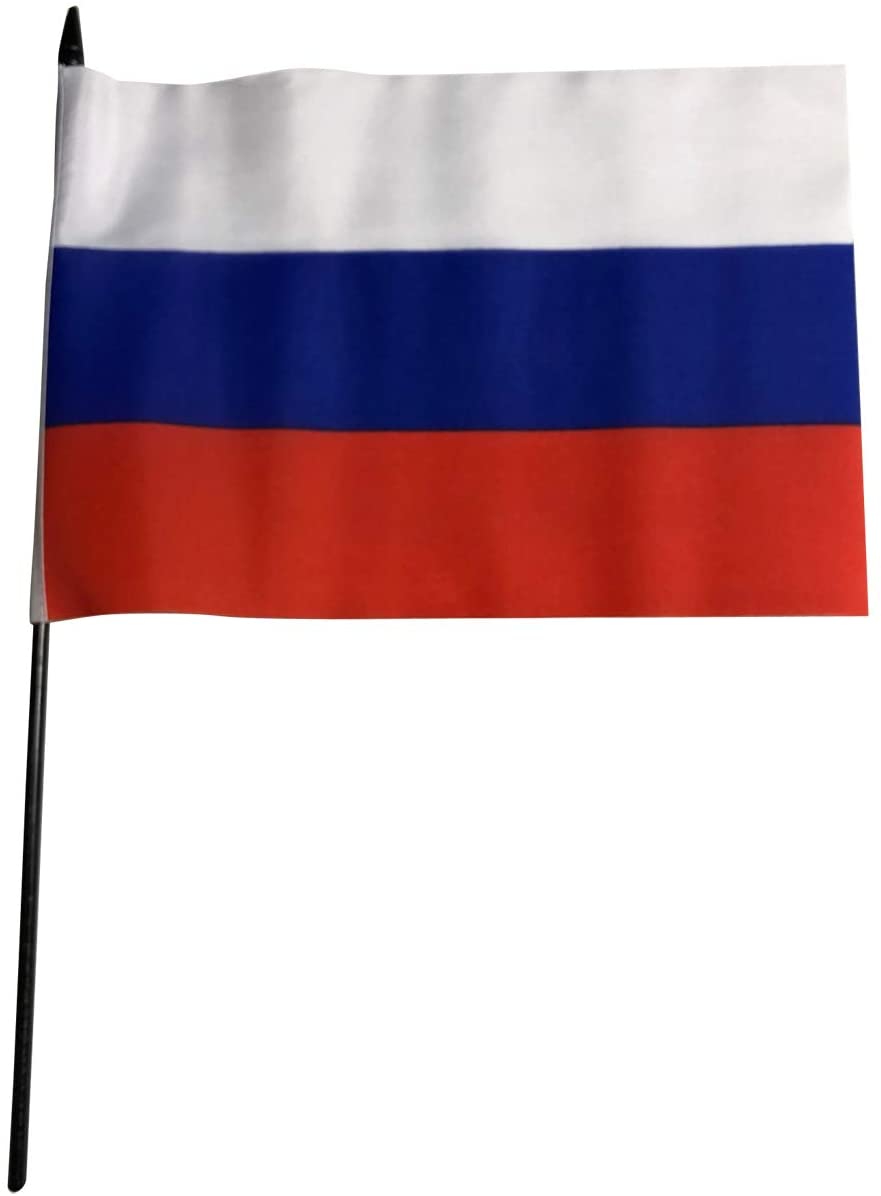 応援用 ハンディーフラッグ ロシア 国旗 15x22.5cm画像