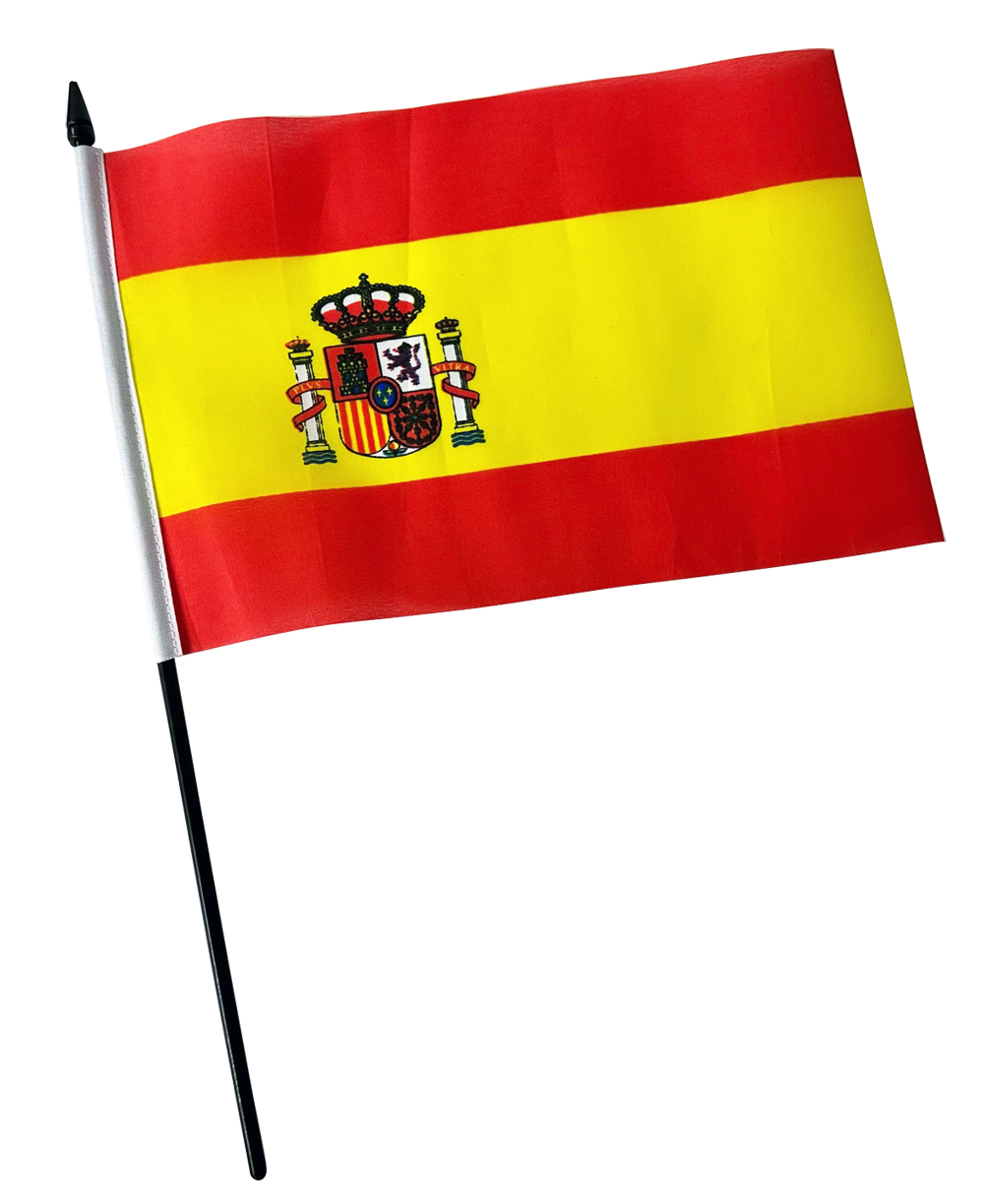 応援用 ハンディーフラッグ スペイン 国旗 15x22.5cm画像